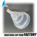 Folding silicone lady menstrual period cup